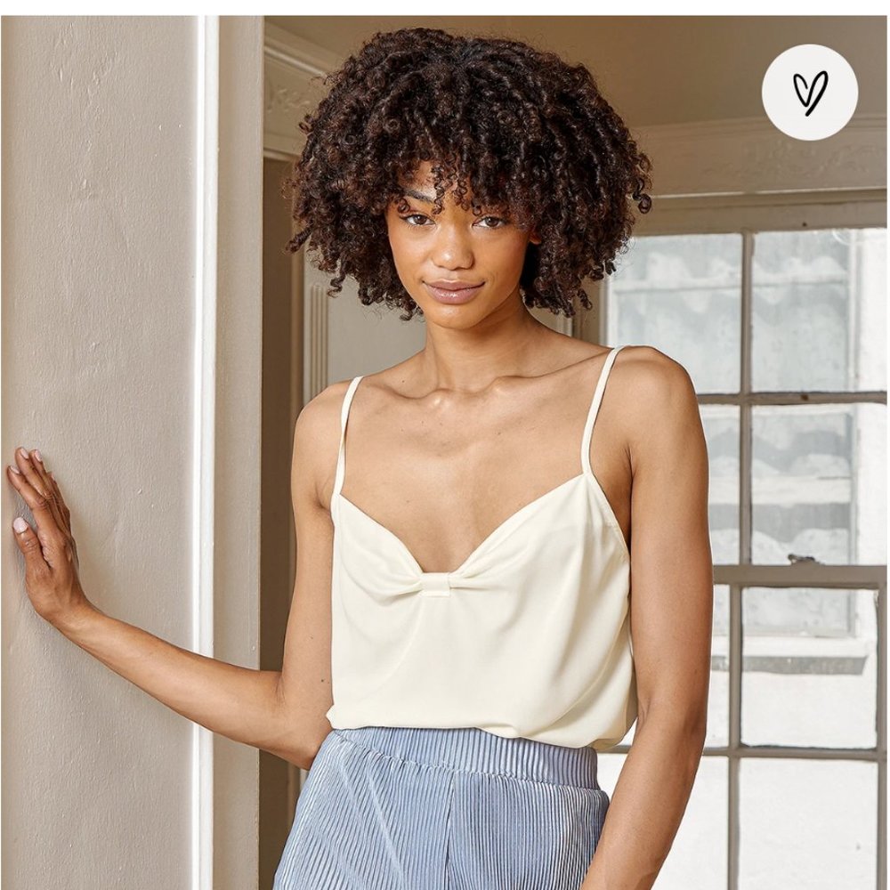 Lulus It's a Gift Ivory Satin Cami Top